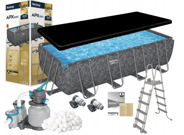 בריכה BESTWAY אולטרה, מידות 549×274×132, סדרת APX 365 דגם 561KA, דגם חדש 2025.