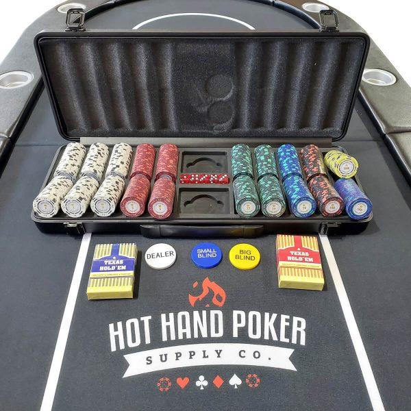⁦שולחן פוקר אליפטי מתקפל 213 ס"מ HOT HAND POKER בצבע שחור⁩ – תמונה ⁦6⁩