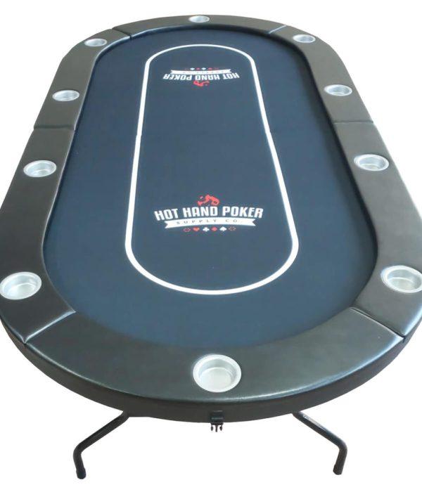 שולחן פוקר אליפטי מתקפל 213 ס"מ HOT HAND POKER בצבע שחור