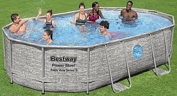 בריכה BESTWAY בסט וואי אובלית 488X305X107 ס"מ דגם 56946 – תמונה 5